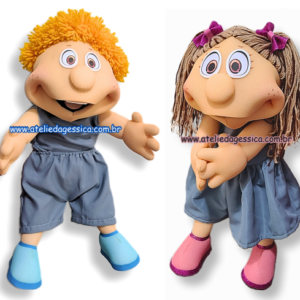 Danilo e Aurora - Promoção 2 Fantoches de 55cm