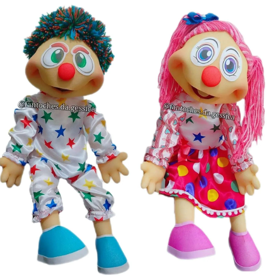 Casal de Palhacinhos de 70cm