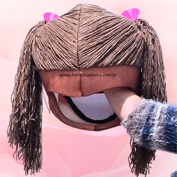 Cabeção Jujubinha - Pele marrom , cabelo marrom - Imagem 3